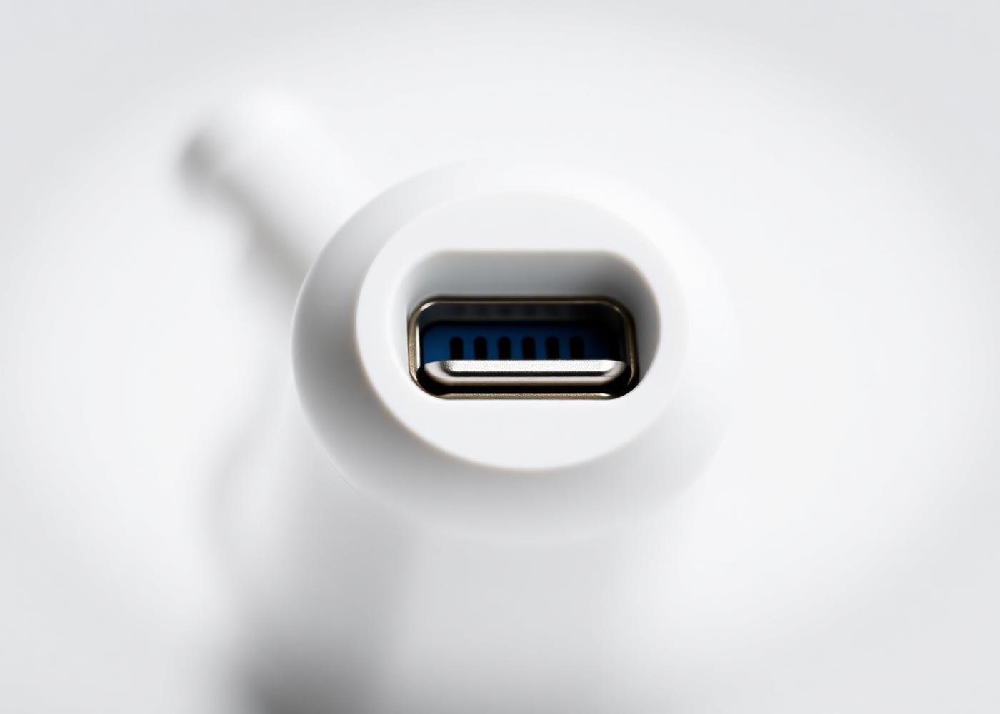 USB-C port macro detail